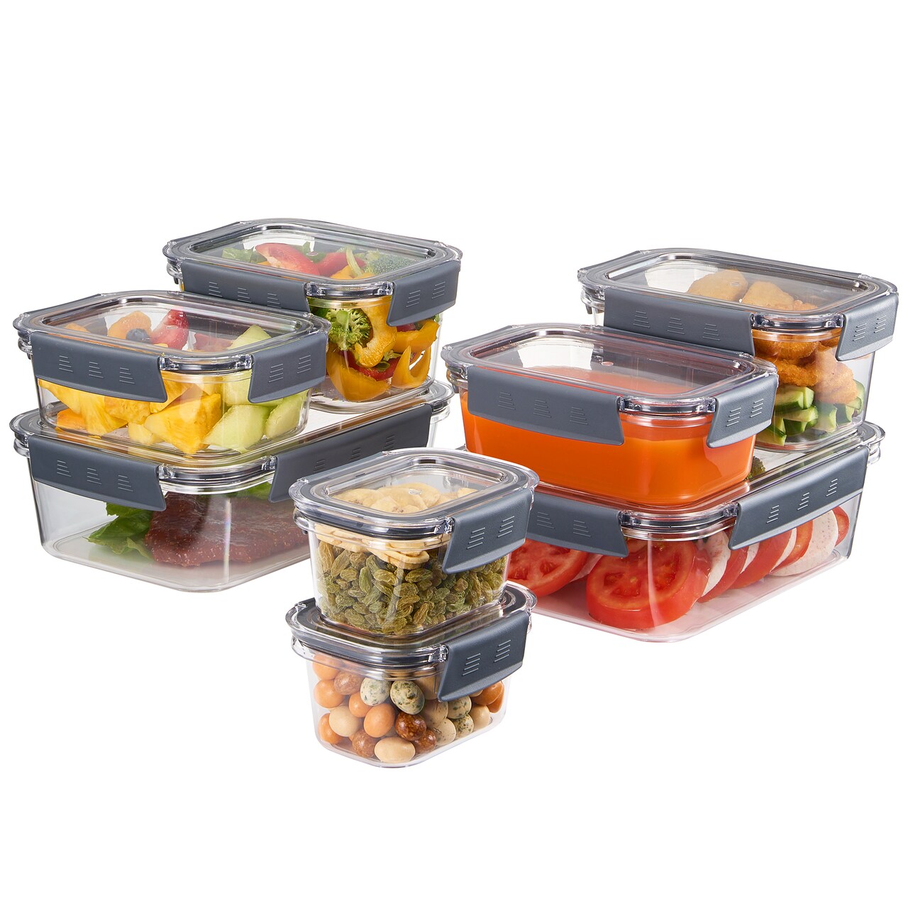 Sorbus 16 Piece Airtight Food Storage Containers with Lids - BPA Free, Keeps Food Fresh, Leak Proof, Store leftover, Meal Prep